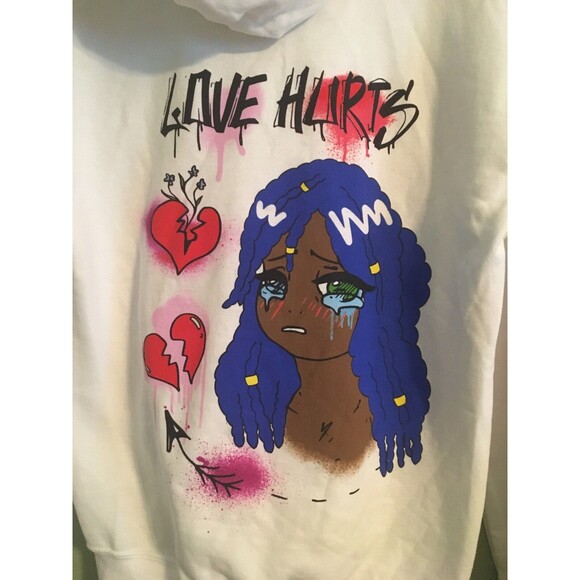 New Zumier Proper Gnar  Women's Size S White Pullover Hoodie Colorful Logo - Picture 6 of 8